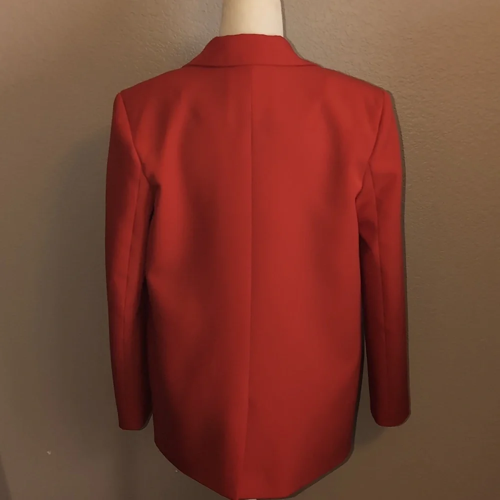 Endless Rose Scarlet Cherry Red Oversized Blazer - Picture 2 of 4